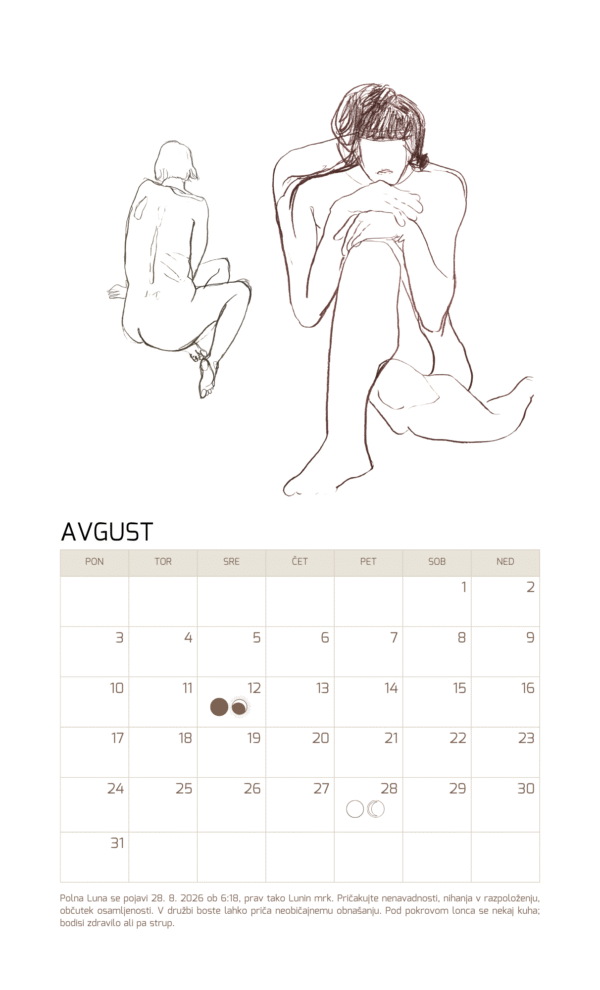 Koledar 2026 - Mesečina